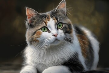 Cute domestic cat