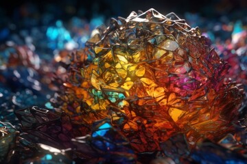 Abstract Cellular Crystals. Generative AI