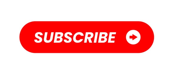 Youtube Subscribe button red color. vector illustration