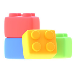 Brick Block in 3D Rendered Graphic