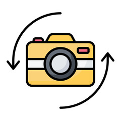 Rotate Image Line Color Icon