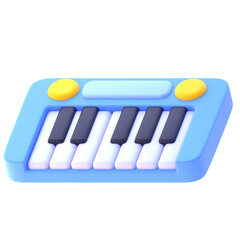 Piano in 3D Rendered Graphic