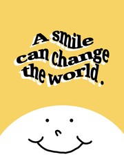 Illustration with yellow background and twisted typography written 