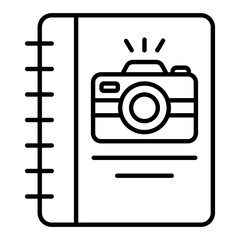 Camera Manual Line Icon
