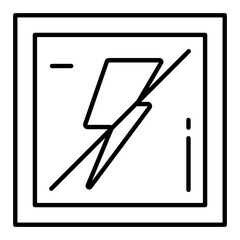 Flash Off Line Icon