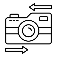 Front Camera Line Icon