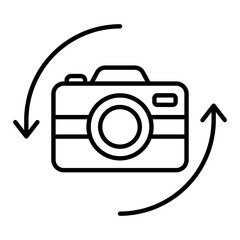 Rotate Image Line Icon