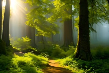 Mage A mystical forest Generative AI
