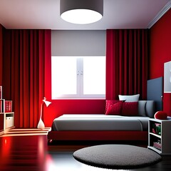 A red room, concept (generative AI)