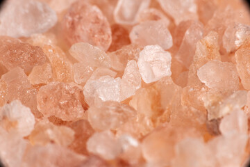 Fototapeta na wymiar macro view of crystal pink salt