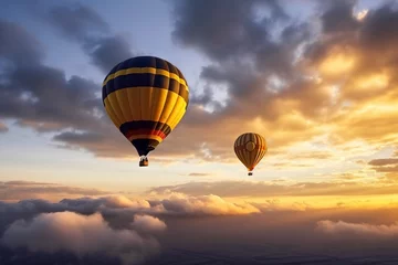 Poster hot air balloon in the sky © Paulius