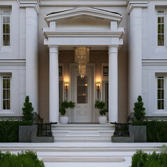 Obraz premium beautiful Neoclassical house323, Generative AI