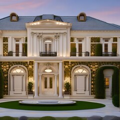 Fototapeta premium beautiful Neoclassical house351, Generative AI