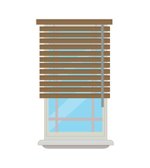 Vector of colorful window in flat style. Object for creating an interior.