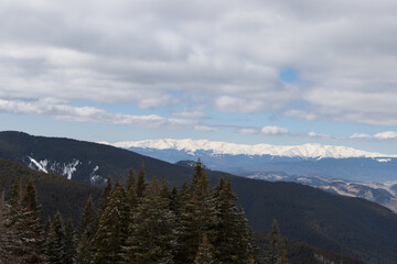 snow covered mountains