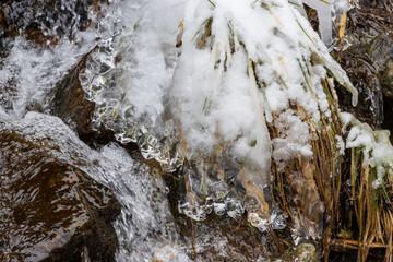 River ice formation in spring