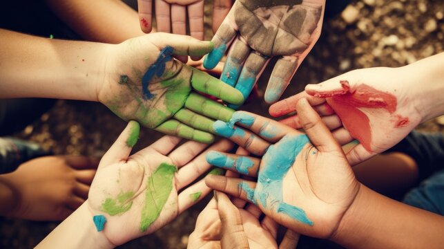 Green Hands for a Sustainable Future: Kids Recycling and Painting, GENERATIVE AI