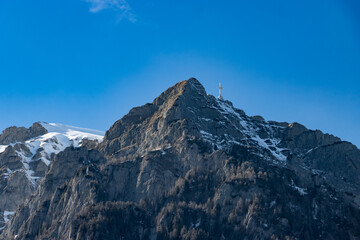 snow covered mountains