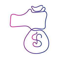 Sleek Money Bag Symbol