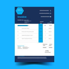 Sleek and Professional Invoice Template,Modern Invoice Designe with Clean Lines, Elegant Invoice Template For Freelanceers and Enterpreneurs...
