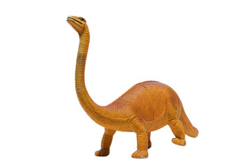 A dinosaur toy isolated. Brachiosaurus.