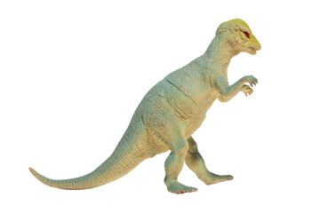 A dinosaur toy isolated. Pachycephalosaurus.