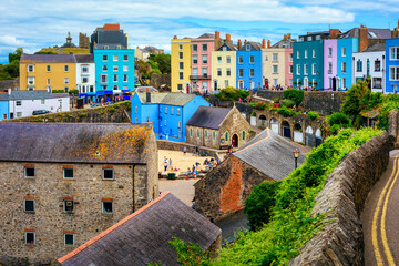 Tenby Old town, Wales, United Kingdom - 584793550