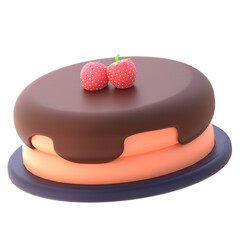 Pancake in 3D Rendered Graphic