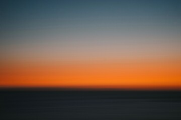 Motion Blurred Sunset over Ocean