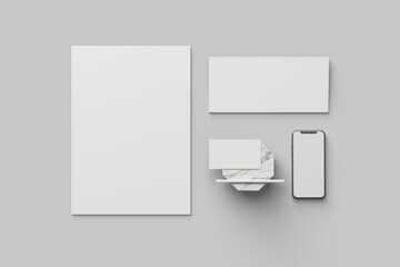 Clean Stationery Mockup for showcasing your design to clients