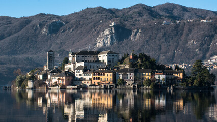 Fototapeta na wymiar Lago d'Orta, Piedmont, Italy