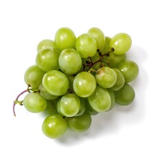 Fototapeta na wymiar bunch of green grapes isolated on the white background