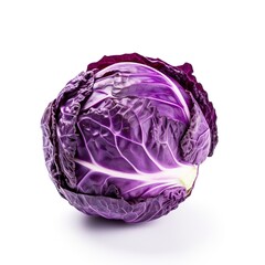 Obraz premium red cabbage isolated on white background