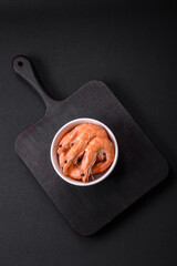 Tiger shrimp or langoustine boiled with spices and salt