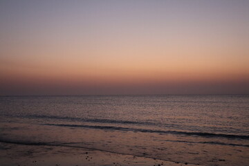 Fototapeta na wymiar sunset at the beach - Muscat, Oman 