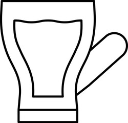 Glass with Handle Monochrome Isolated Sign. Perfect for using in banners, fliers, business cards, stores, shops