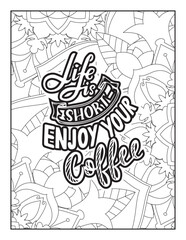 Affirmative quotes coloring page. Positive quotes. Coloring book for adults. Typography design. Hand drawn with inspiration word. Quotes Coloring. motivational quotes coloring pages design. quotes