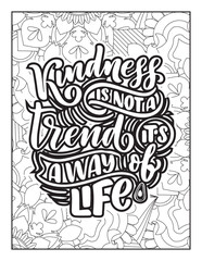 Affirmative quotes coloring page. Positive quotes. Coloring book for adults. Typography design. Hand drawn with inspiration word. Quotes Coloring. motivational quotes coloring pages design. quotes