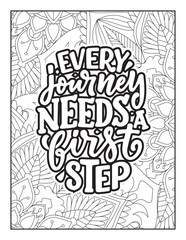 Affirmative quotes coloring page. Positive quotes. Coloring book for adults. Typography design. Hand drawn with inspiration word. Quotes Coloring. motivational quotes coloring pages design. quotes