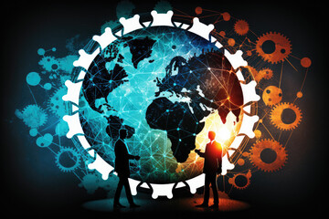 Business success with partnership agreement, planning and solution