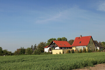 Fototapeta na wymiar Schwerin country homes farmland