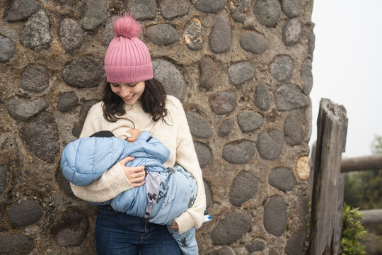 Portrait of a young mother.