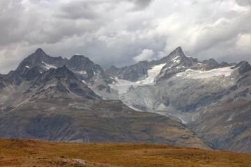 Alpine landscape in the Pennine Alps, Switzerland, Europe