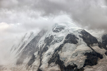 Gorner Glacier panoramic view from the Gornergrat viewpoint near Zermatt town, Switzerland, Europe	