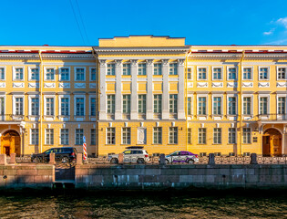 Pushkin Apartment Museum on Moika river embankment, St. Petersburg, Russia
