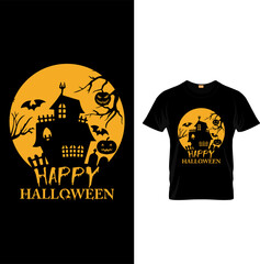 Vector halloween t-shirt design.beautiful and eye-catching halloween vector for the t-shirt design