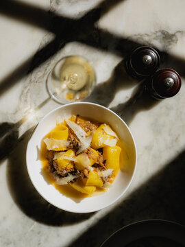 Beef ragu paccheri pasta