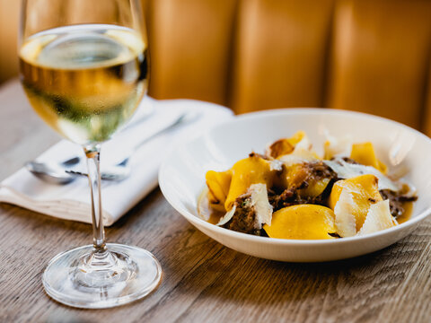 Beef ragu paccheri pasta
