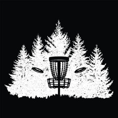 Disc Golf grunge vintage typography dad t-shirt design