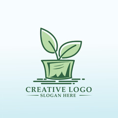 Fototapeta na wymiar grower currently focusing on hemp logo
